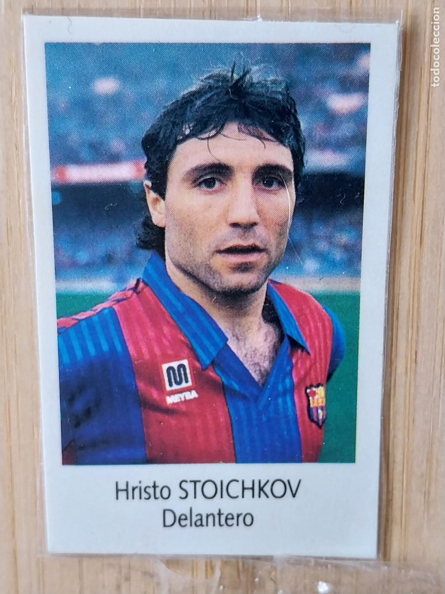 Cromos de F&uacute;tbol: BIMBO PASTELITOS STOICHKOV BARCELONA LIGA 1991 91 92 CROMO 24 PLASTIFICADO