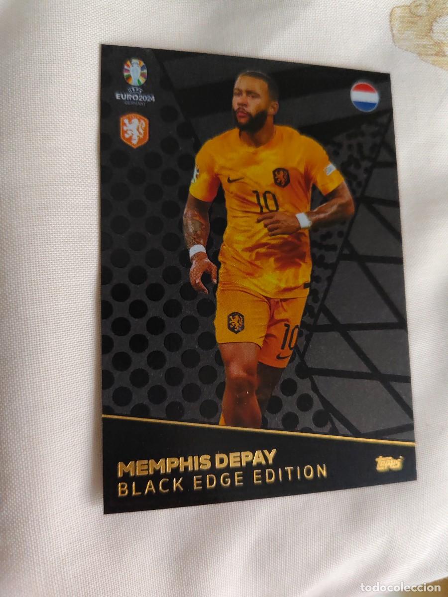 Cromos de F&uacute;tbol: BE 5 BE5 EURO 2024 TOPPS MEMPHIS DEPAY PA&Iacute;SES BAJOS HOLANDA MATCH ATTAX 24 EUROCOPA BLACK EDGE