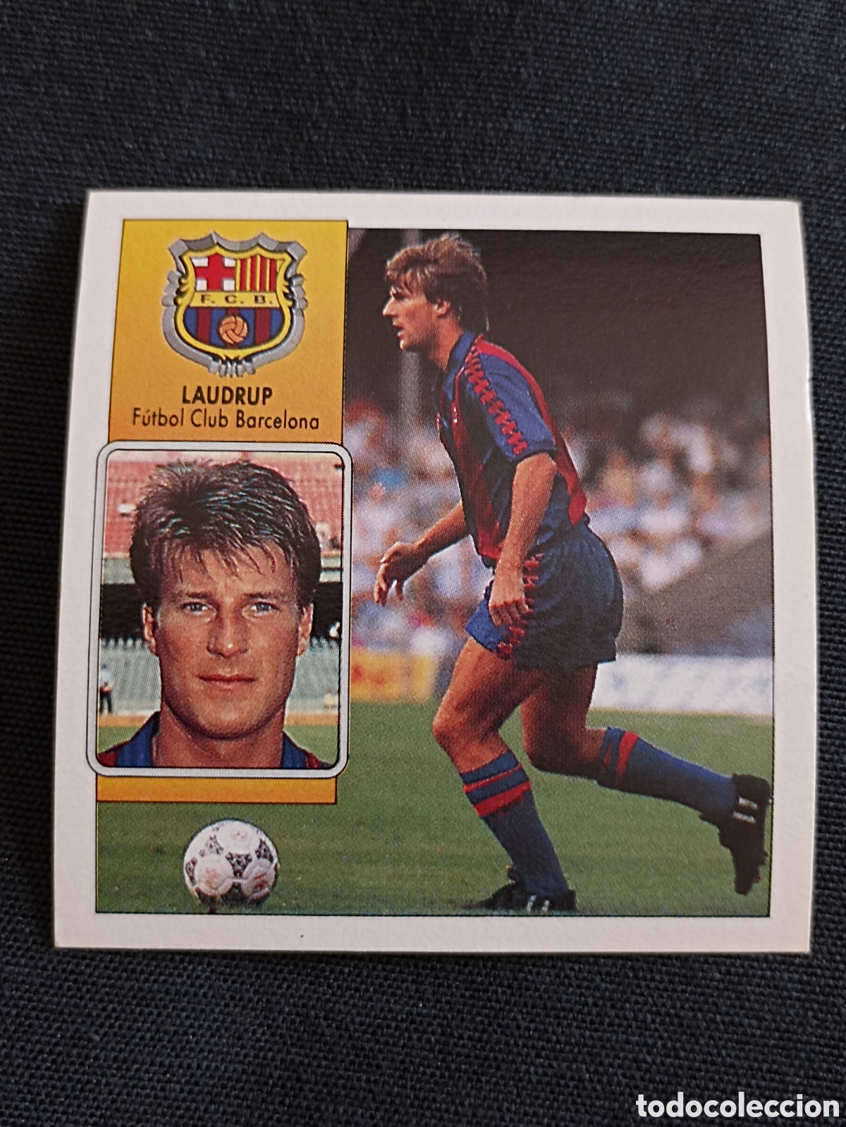 Cromos de F&uacute;tbol: Laudrup ( Futbol club Barcelona ). Liga este 92-93. Nunca pegado