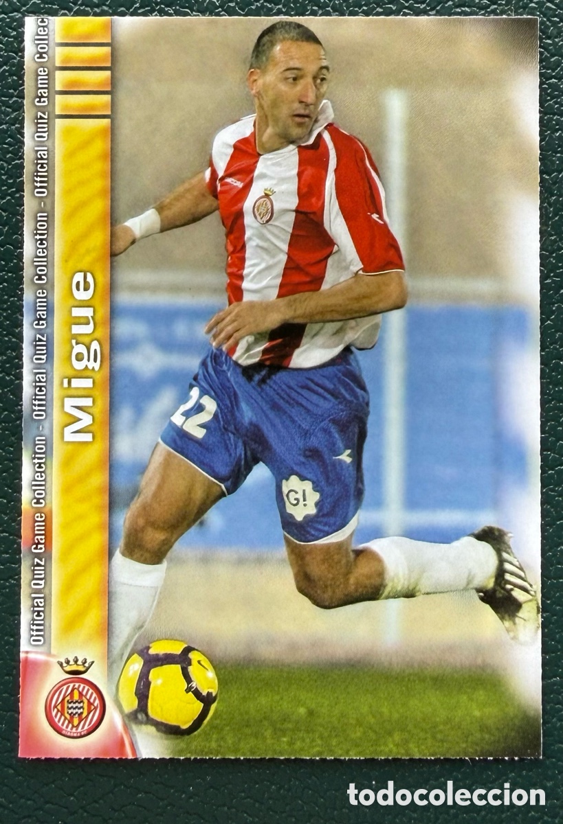 Fu&szlig;ball-Sticker: 1032 MIGUE GIRONA FC FICHAS ALBUM MUNDICROMO 2009 2010 09 10