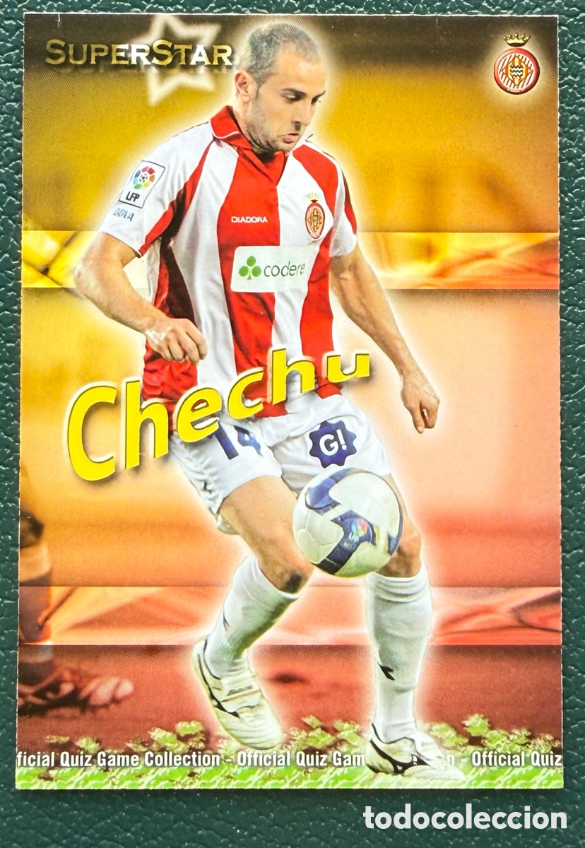 Fu&szlig;ball-Sticker: 1047 CHECHU SUPERSTAR MATE GIRONA FC FICHAS ALBUM MUNDICROMO 2009 2010 09 10