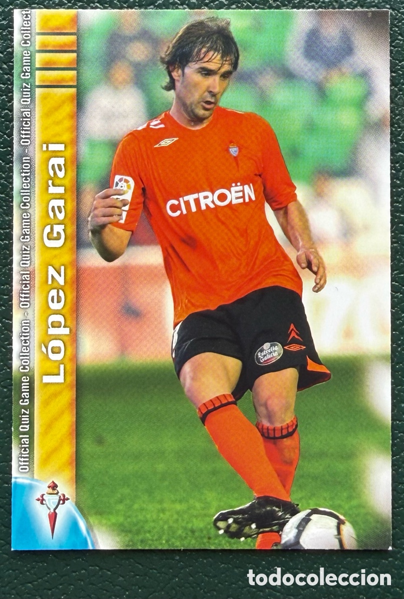 Fu&szlig;ball-Sticker: 1060 LOPEZ GARAI CELTA DE VIGO FICHAS ALBUM MUNDICROMO 2009 2010 09 10