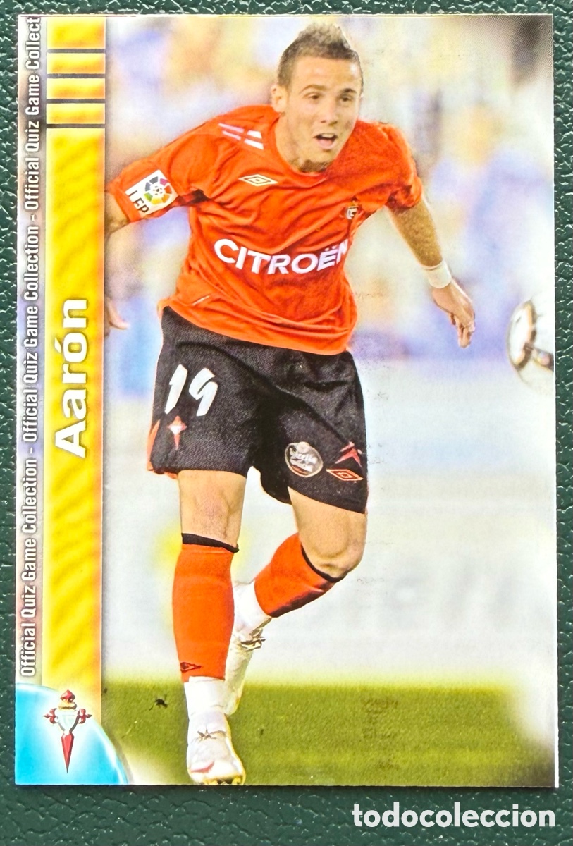 Fu&szlig;ball-Sticker: 1061 AARON CELTA DE VIGO FICHAS ALBUM MUNDICROMO 2009 2010 09 10