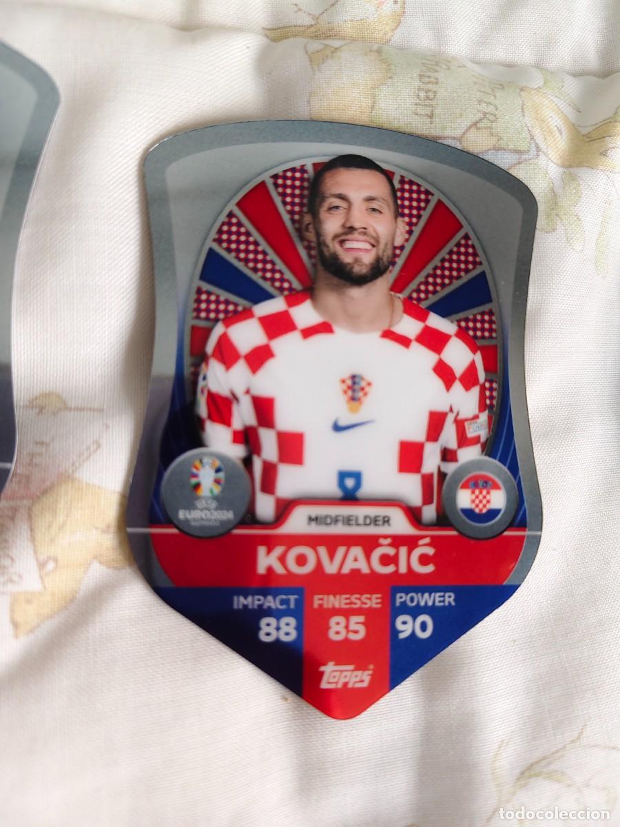 Fu&szlig;ball-Sticker: SC2 SC 2 EURO 2024 TOPPS MATEO KOVAČIĆ CROACIA MATCH ATTAX 24 EUROCOPA CHROME PRO ELITE SHIELD