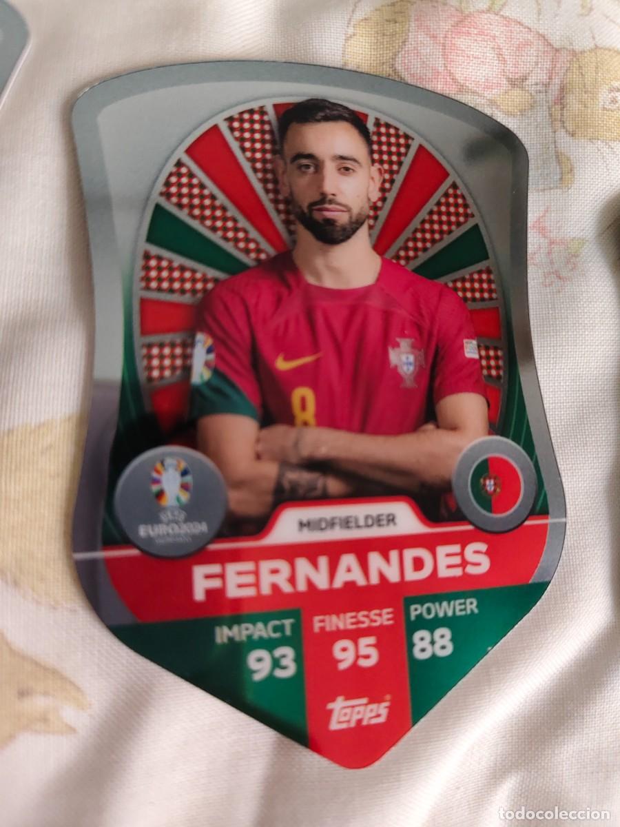 Fu&szlig;ball-Sticker: SC6 SC 6 EURO 2024 TOPPS BRUNO FERNANDES PORTUGAL MATCH ATTAX 24 EUROCOPA CHROME PRO ELITE SHIELD