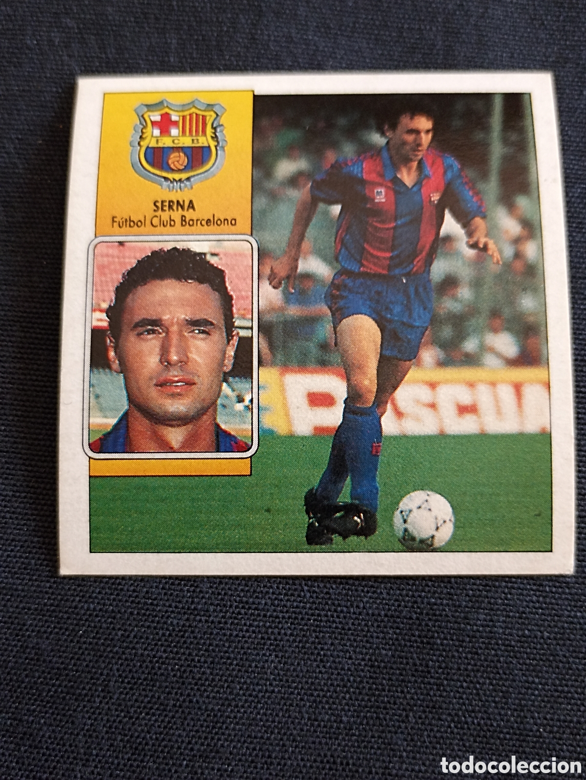 Cromos de F&uacute;tbol: Serna ( Futbol club Barcelona ). Liga este 92-93. Nunca pegado