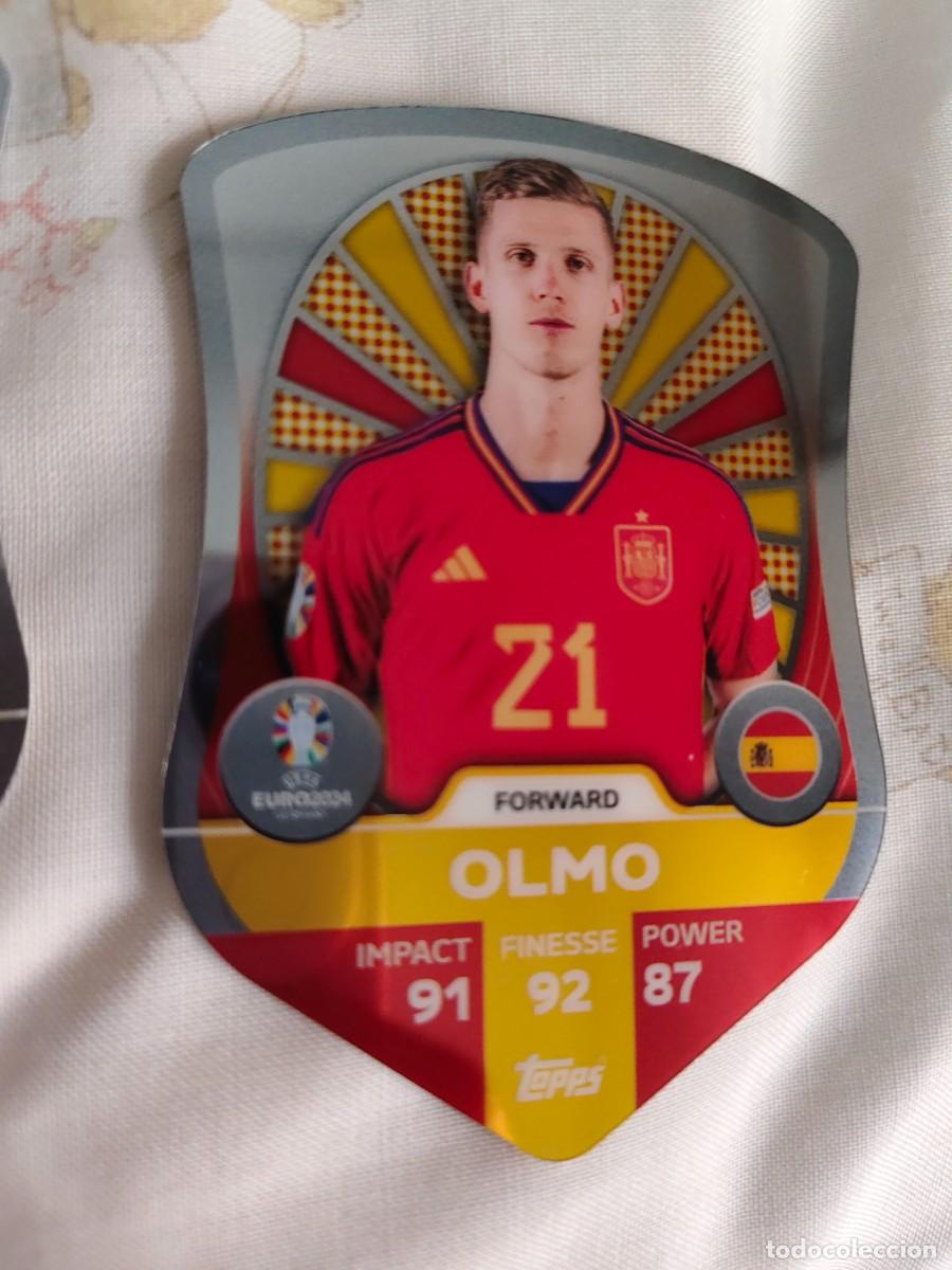 Cromos de F&uacute;tbol: SC8 SC 8 EURO 2024 TOPPS DANI OLMO ESPA&Ntilde;A MATCH ATTAX 24 EUROCOPA CHROME PRO ELITE SHIELD
