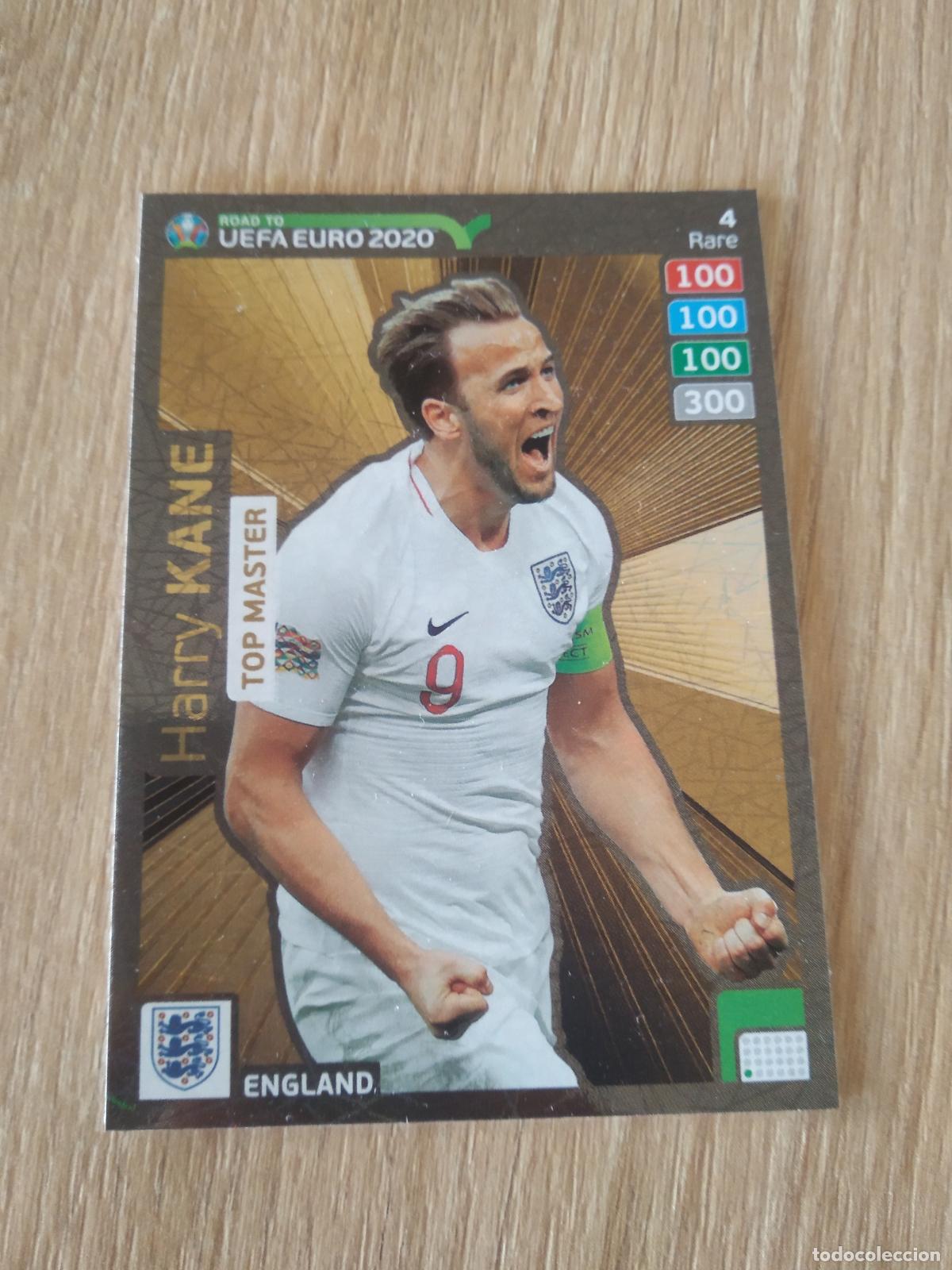 Cromos de F&uacute;tbol: 4 HARRY KANE INGLATERRA TOP MASTER CROMO FUTBOL PANINI ADRENALYN ROAD TO EURO 2020 CAMINO EUROCOPA