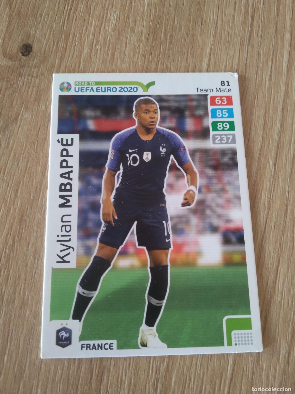 Cromos de F&uacute;tbol: 81 MBAPPE FRANCIA CROMO FUTBOL PANINI ADRENALYN ROAD TO EURO 2020 CAMINO EUROCOPA