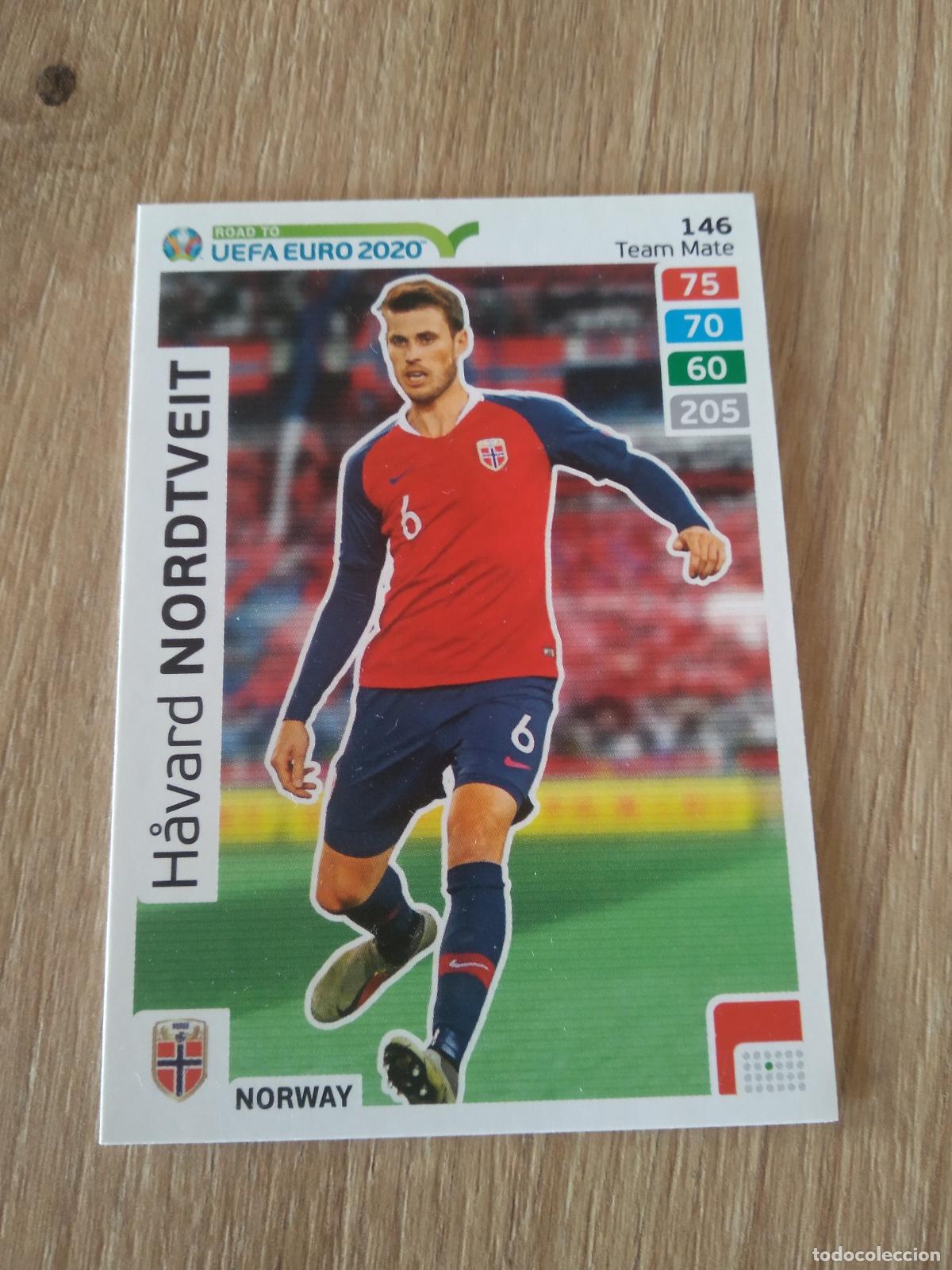 Cromos de F&uacute;tbol: 146 NORDTVEIT NORUEGA CROMO FUTBOL PANINI ADRENALYN ROAD TO EURO 2020 CAMINO EUROCOPA