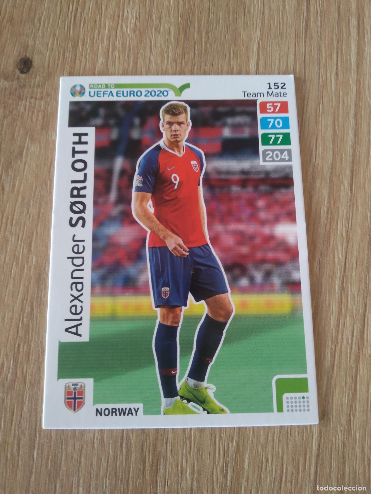 Cromos de F&uacute;tbol: 152 SORLOTH NORUEGA CROMO FUTBOL PANINI ADRENALYN ROAD TO EURO 2020 CAMINO EUROCOPA