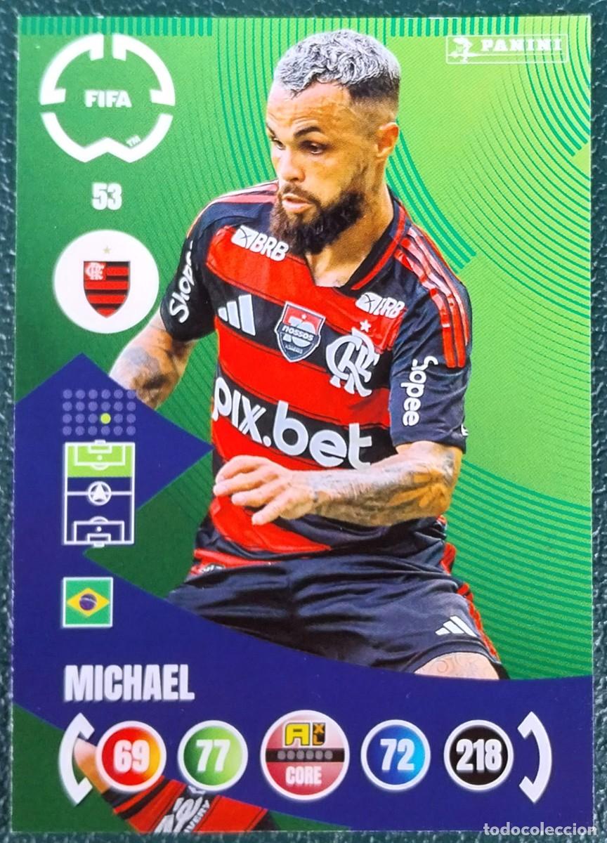 Fu&szlig;ball-Sticker: 53 MICHAEL FLAMENGO FICHAS ALBUM ADRENALYN XL FIFA CLUB WORLD CUP 2025