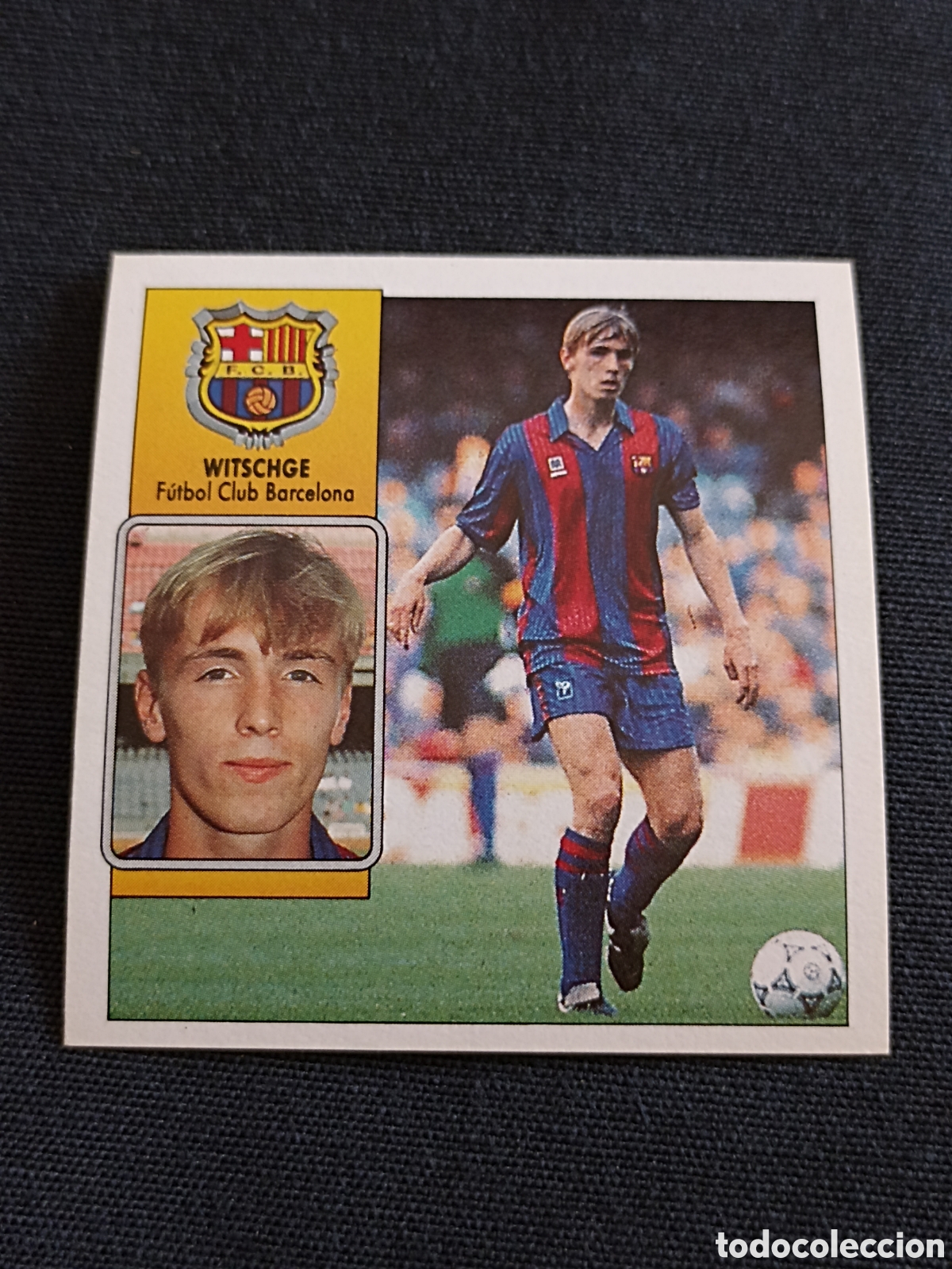 Fu&szlig;ball-Sticker: Witschge ( Futbol club Barcelona ). Liga este 92-93. Nunca pegado