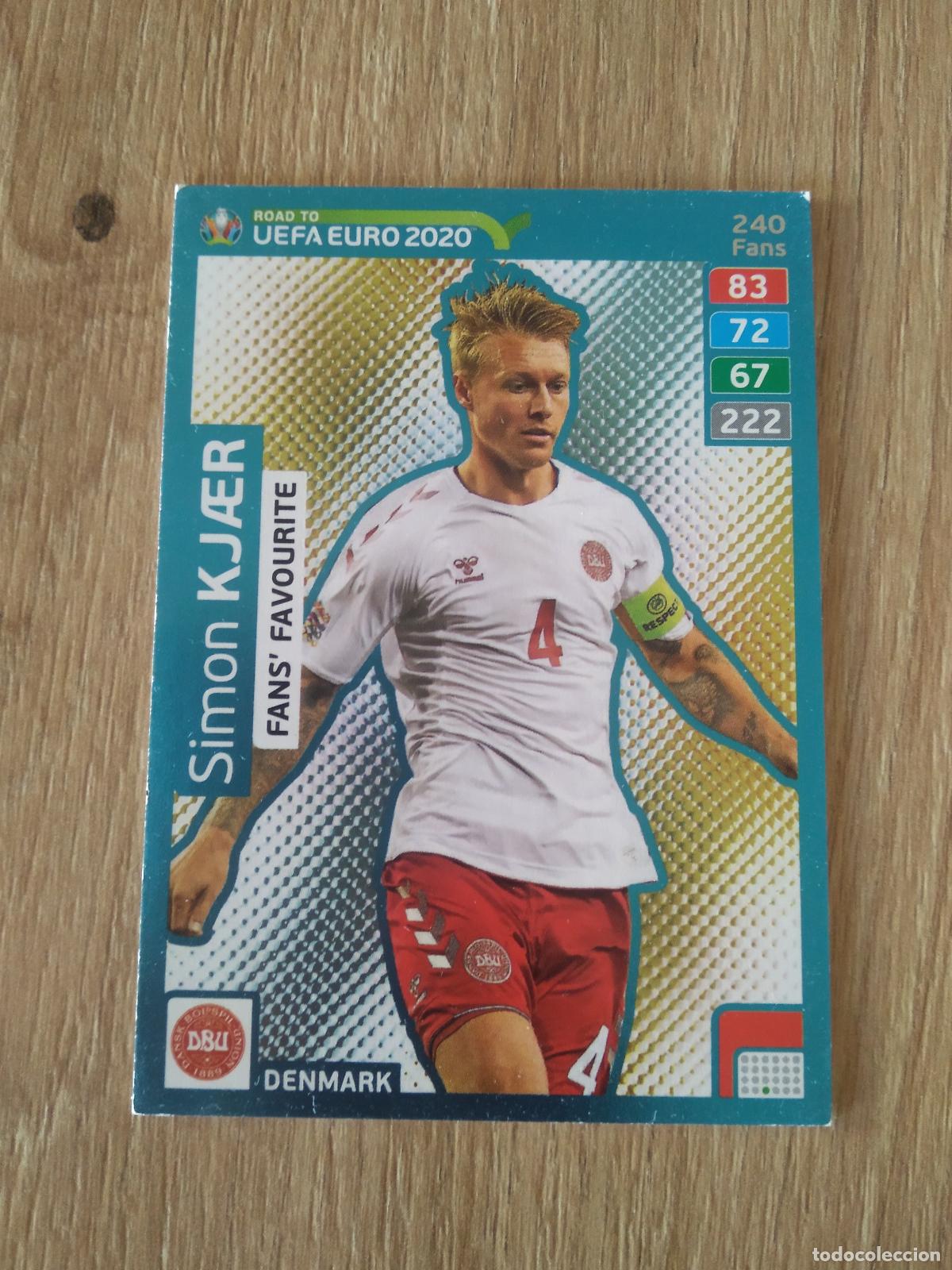 Fu&szlig;ball-Sticker: 240 KJAER DINAMARCA CROMO FUTBOL PANINI ADRENALYN ROAD TO EURO 2020 CAMINO EUROCOPA