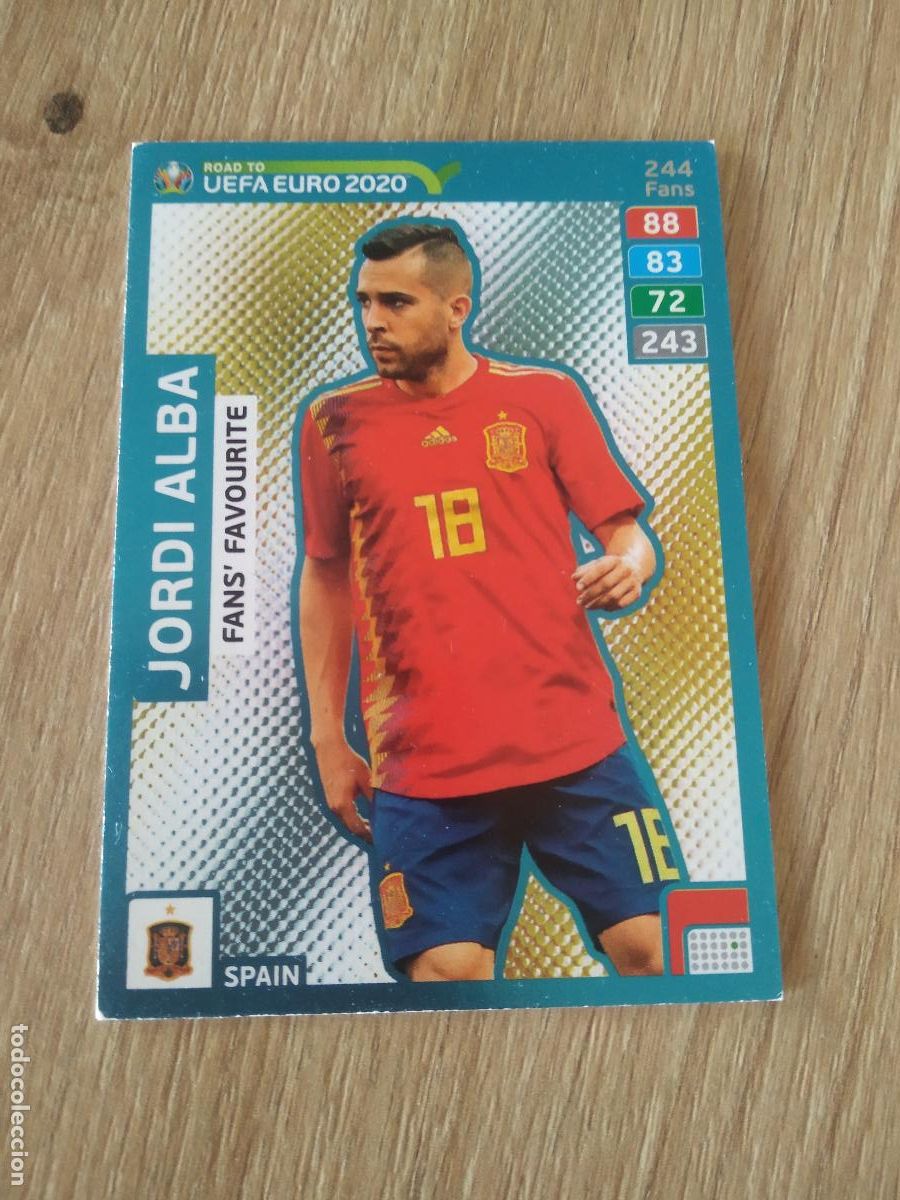 Fu&szlig;ball-Sticker: 244 JORDI ALBA ESPA&Ntilde;A CROMO FUTBOL PANINI ADRENALYN ROAD TO EURO 2020 CAMINO EUROCOPA