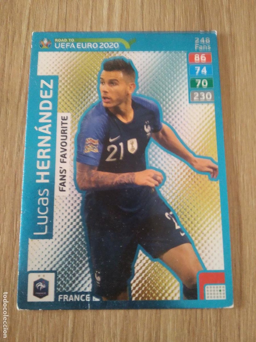 Fu&szlig;ball-Sticker: 248 LUCAS HERNANDEZ FRANCIA CROMO FUTBOL PANINI ADRENALYN ROAD TO EURO 2020 CAMINO EUROCOPA