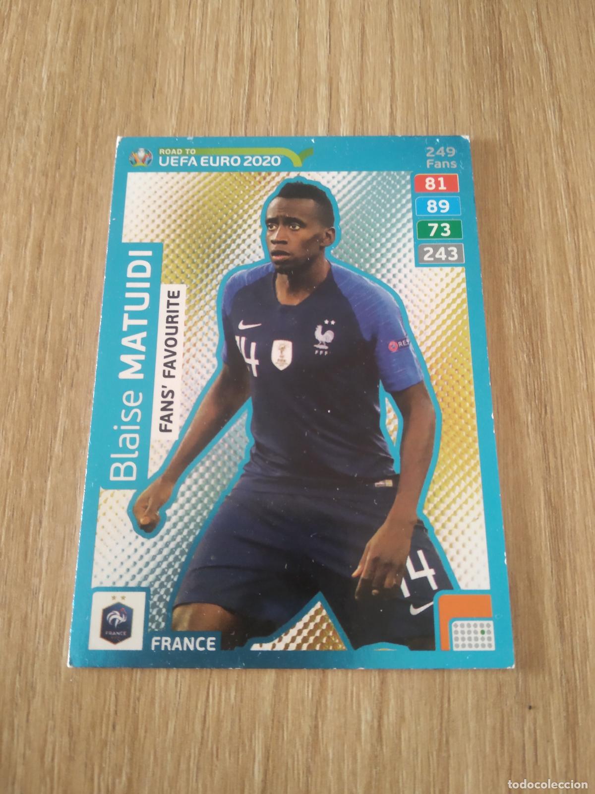 Cartes &agrave; collectionner de Football: 249 MATUIDI FRANCIA CROMO FUTBOL PANINI ADRENALYN ROAD TO EURO 2020 CAMINO EUROCOPA