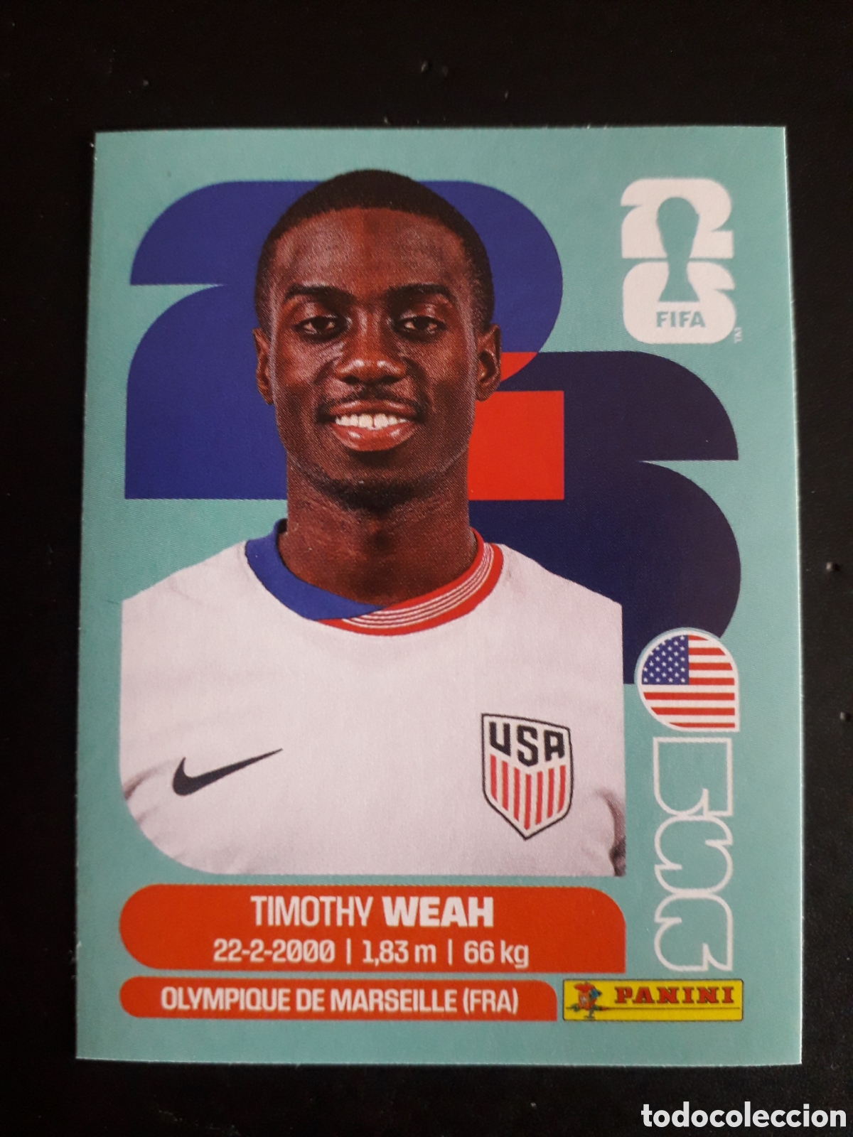 Cartes &agrave; collectionner de Football: WEAH ESTADOS UNIDOS USA 12 MUNDIAL F&Uacute;TBOL 2026 FIFA WORLD CUP PANINI SIN PEGAR PEDIDO M&Iacute;NIMO 3&euro;