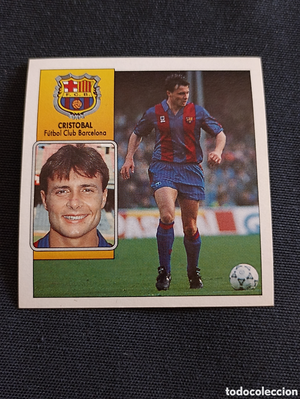 Cromos de f&uacute;tbol: Crist&oacute;bal ( Futbol club Barcelona ). Liga este 92-93. Nunca pegado