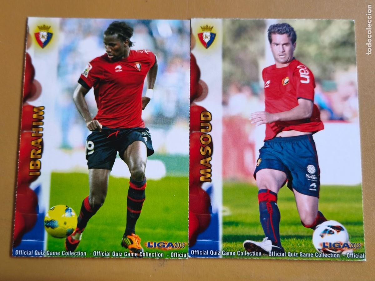 Fu&szlig;ball-Sticker: liga 2013 mundicromo, dos cromos mismo numero 180, masoud ibrahim