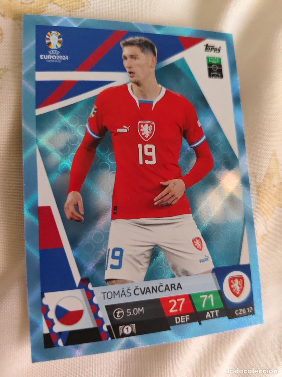 Cromos de F&uacute;tbol: CZE 17 CZE17 EURO 2024 TOPPS TOM&Aacute;&Scaron; ČVANČARA REP. CHECA PARALELA CRYSTAL MATCH ATTAX 24 EUROCOPA