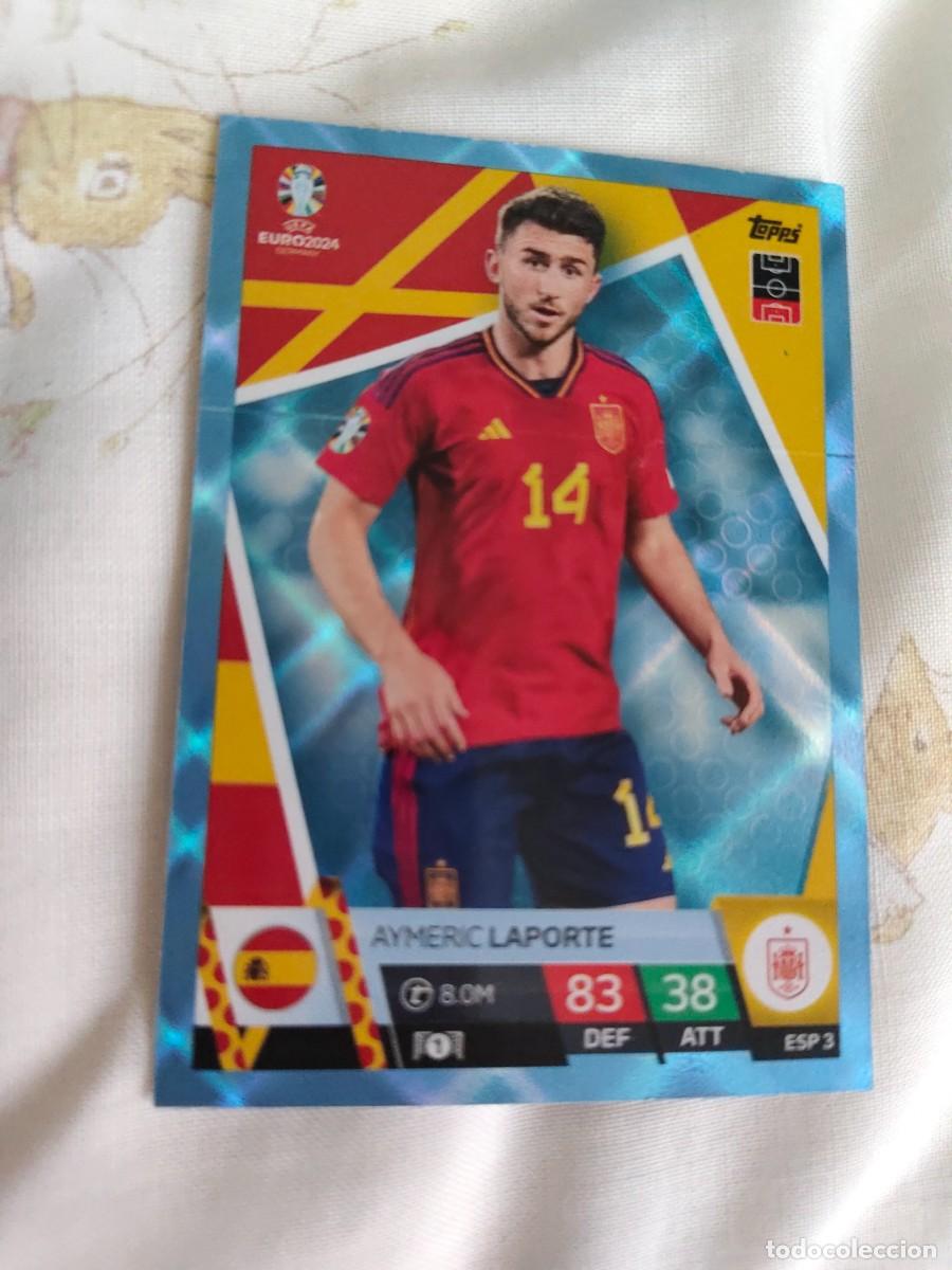 Football Stickers: ESP 3 ESP3 EURO 2024 TOPPS AYMERIC LAPORTE ESPA&Ntilde;A PARALELA CRYSTAL MATCH ATTAX 24 EUROCOPA