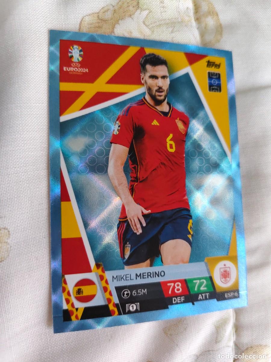 Football Stickers: ESP 6 ESP6 EURO 2024 TOPPS MIKEL MERINO ESPA&Ntilde;A PARALELA CRYSTAL MATCH ATTAX 24 EUROCOPA