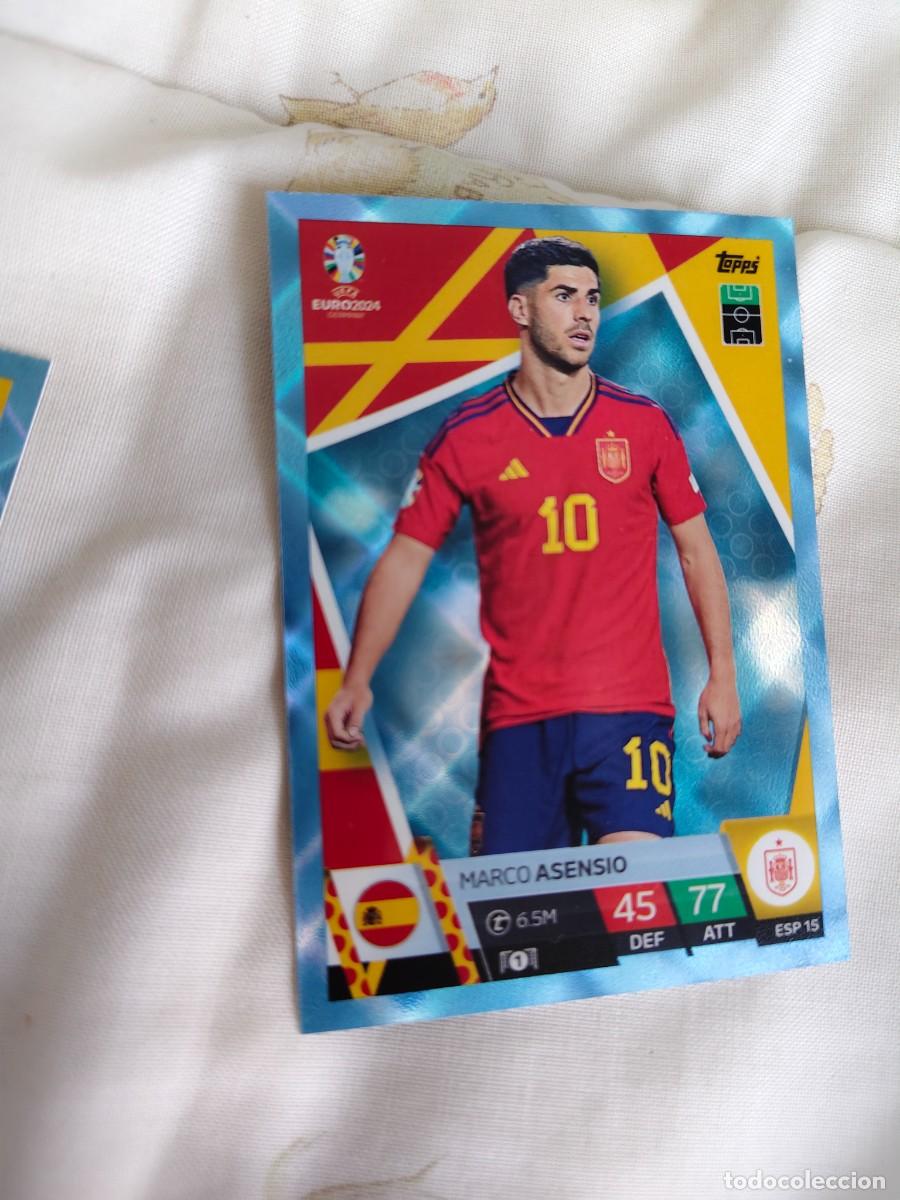 Football Stickers: ESP 15 ESP15 EURO 2024 TOPPS MARCO ASENSIO ESPA&Ntilde;A PARALELA CRYSTAL MATCH ATTAX 24 EUROCOPA