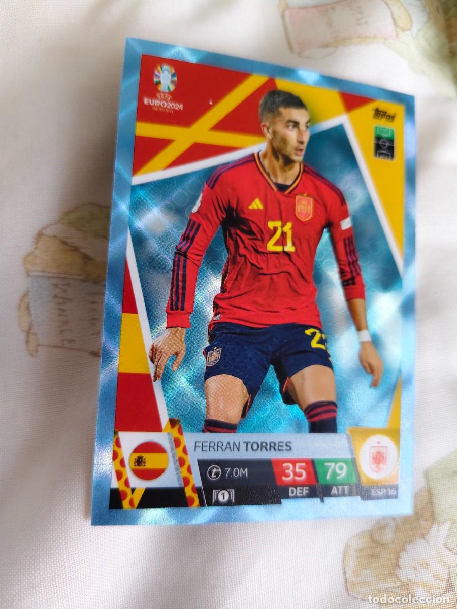 Football Stickers: ESP 16 ESP16 EURO 2024 TOPPS FERRAN TORRES ESPA&Ntilde;A PARALELA CRYSTAL MATCH ATTAX 24 EUROCOPA