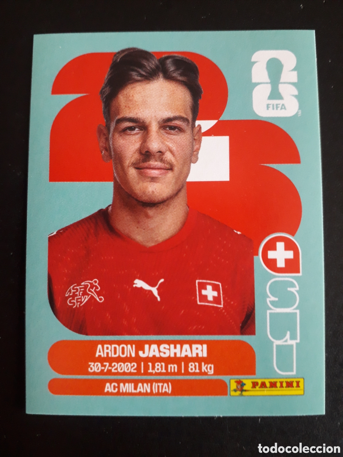 Cartes &agrave; collectionner de Football: JASHARI SUIZA SUI 14 MUNDIAL F&Uacute;TBOL 2026 FIFA WORLD CUP PANINI SIN PEGAR PEDIDO M&Iacute;NIMO 3&euro;