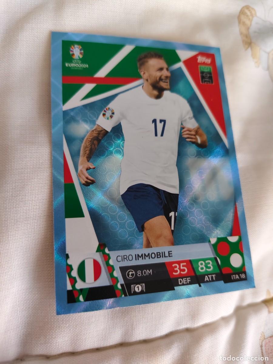 Cromos de F&uacute;tbol: ITA 18 ITA18 EURO 2024 TOPPS CIRO IMMOBILE ITALIA PARALELA CRYSTAL MATCH ATTAX 24 EUROCOPA