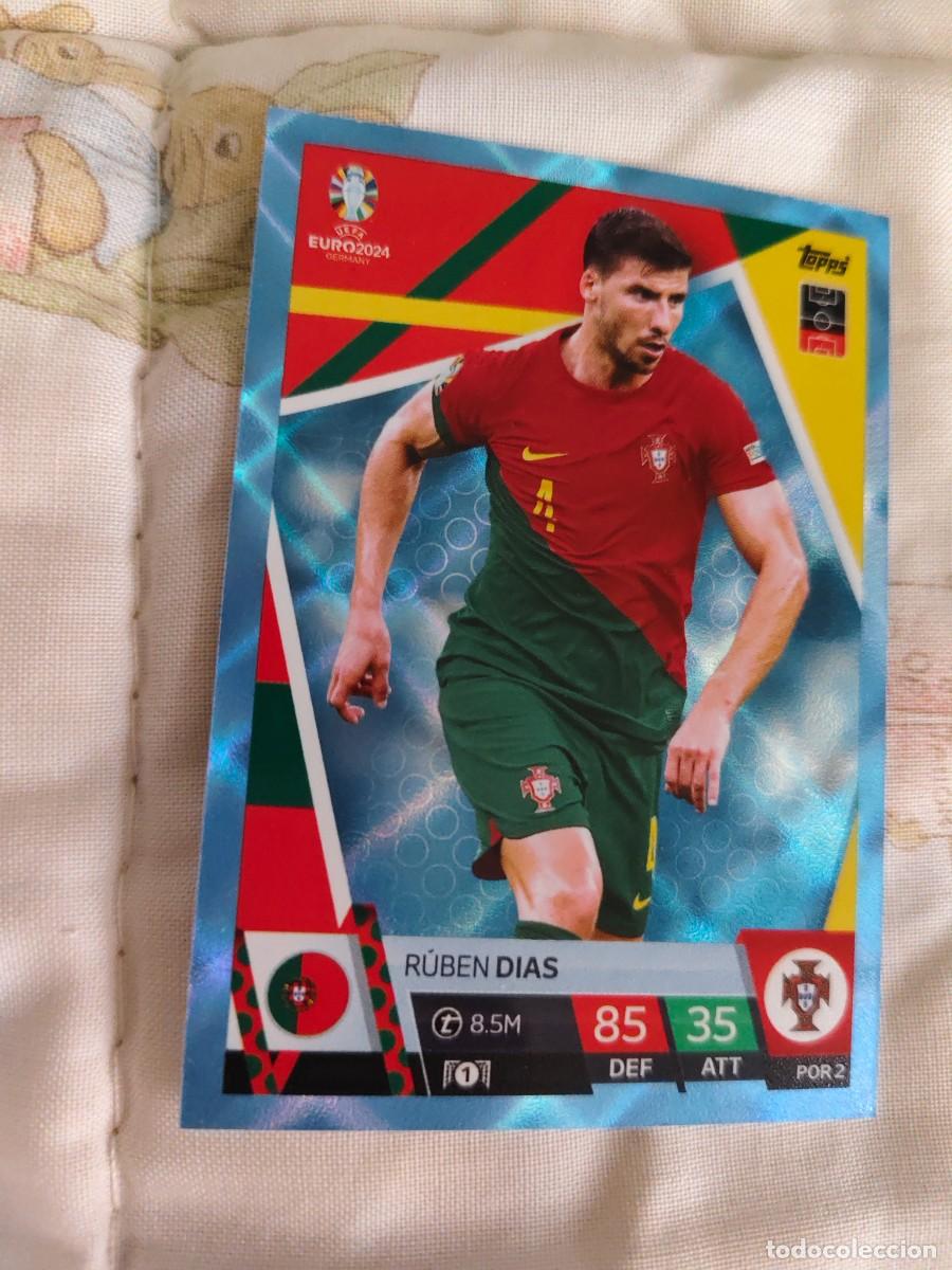 Cromos de F&uacute;tbol: POR 2 POR2 EURO 2024 TOPPS R&Uacute;BEN DIAS PORTUGAL PARALELA CRYSTAL MATCH ATTAX 24 EUROCOPA