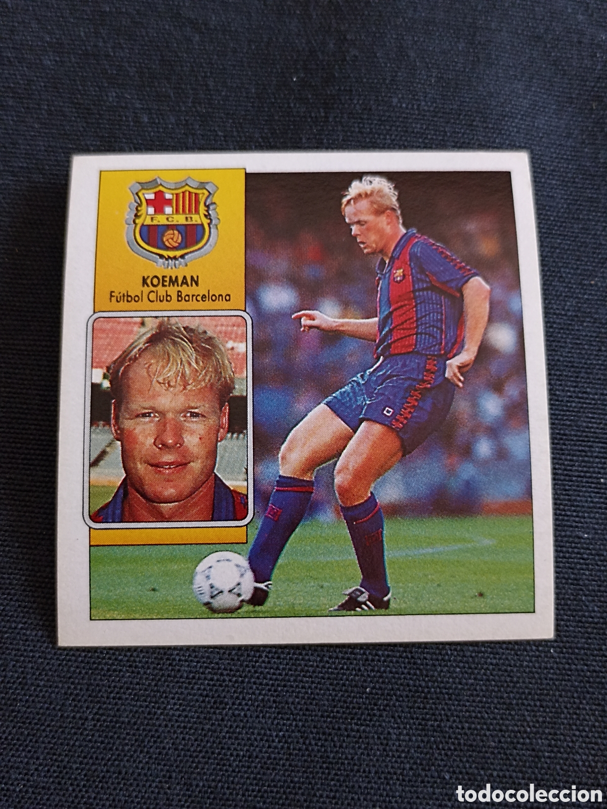 Cromos de F&uacute;tbol: Koeman ( Futbol club Barcelona ). Liga este 92-93. Nunca pegado