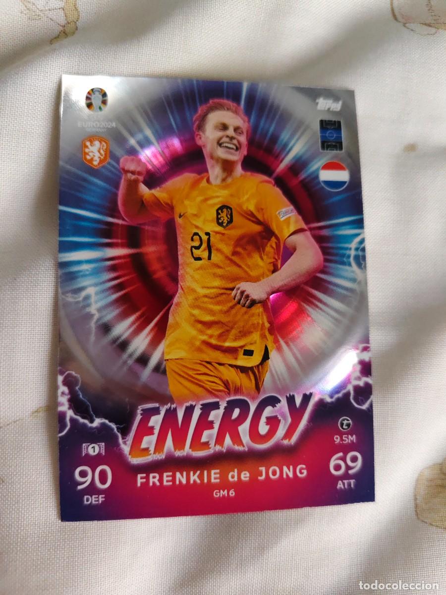 Cromos de f&uacute;tbol: GM6 GM 6 EURO 2024 TOPPS FRENKIE DE JONG PA&Iacute;SES BAJOS HOLANDA MATCH ATTAX 24 EUROCOPA ENERGY