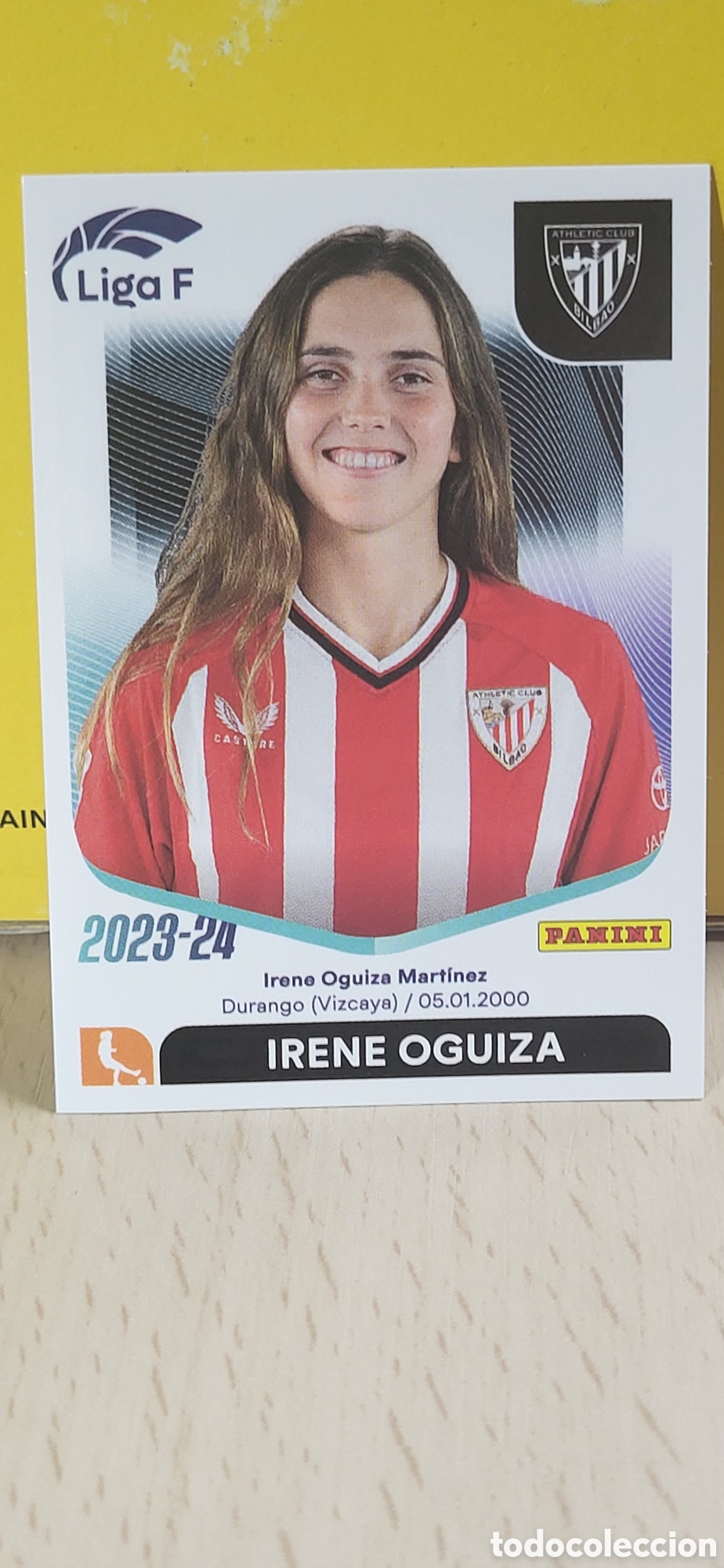 Cromos de f&uacute;tbol: IRENE OGUIZA ATHLETIC CLUB BILBAO N&ordm; 15 LIGA F 2023 2024 23 24 PANINI