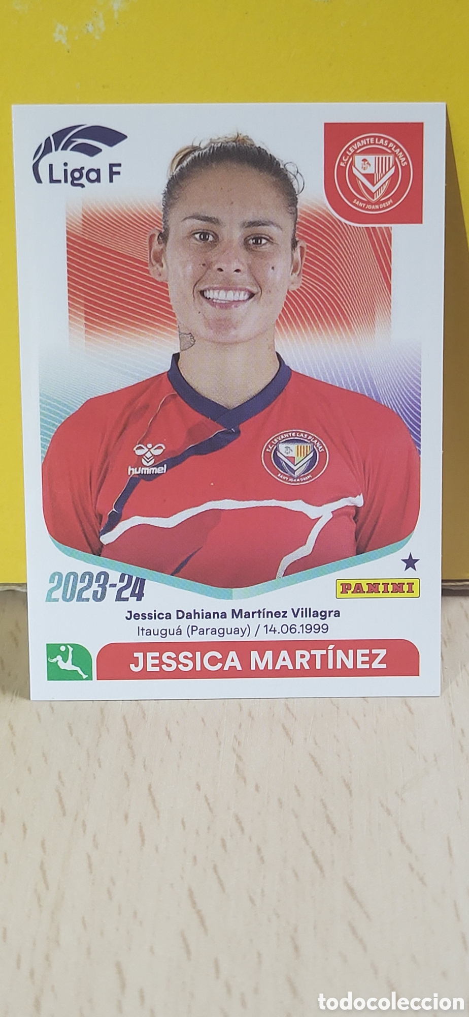 Fu&szlig;ball-Sticker: JESSICA MARTINEZ LEVANTE LAS PLANAS N&ordm; 160 LIGA F 2023 2024 23 24 PANINI