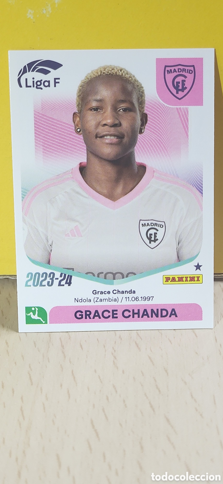 Fu&szlig;ball-Sticker: GRACE CHANDA MADRID CFF N&ordm; 198 LIGA F 2023 2024 23 24 PANINI