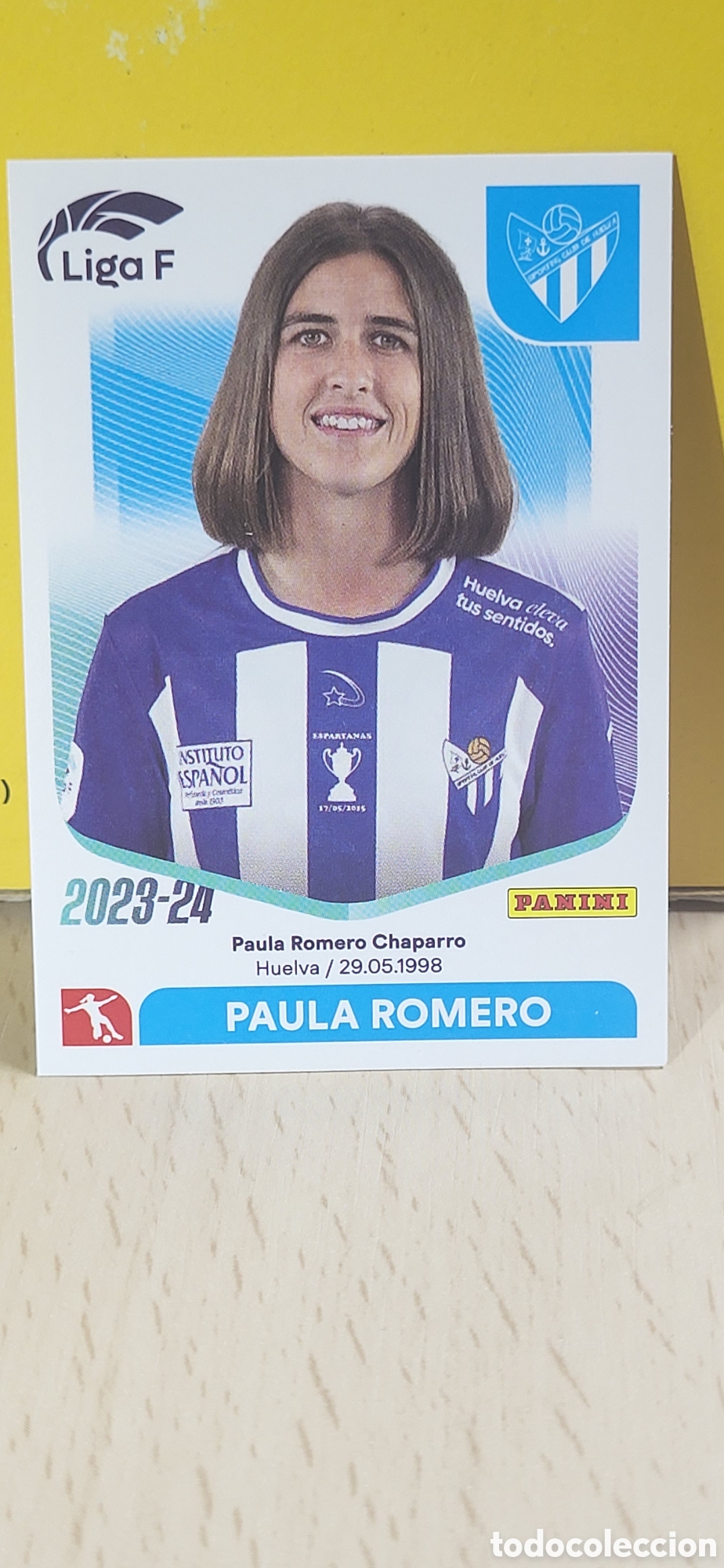 Cromos de f&uacute;tbol: PAULA ROMERO SPORTING CLUB HUELVA N&ordm; 266 B LIGA F 2023 2024 23 24 PANINI