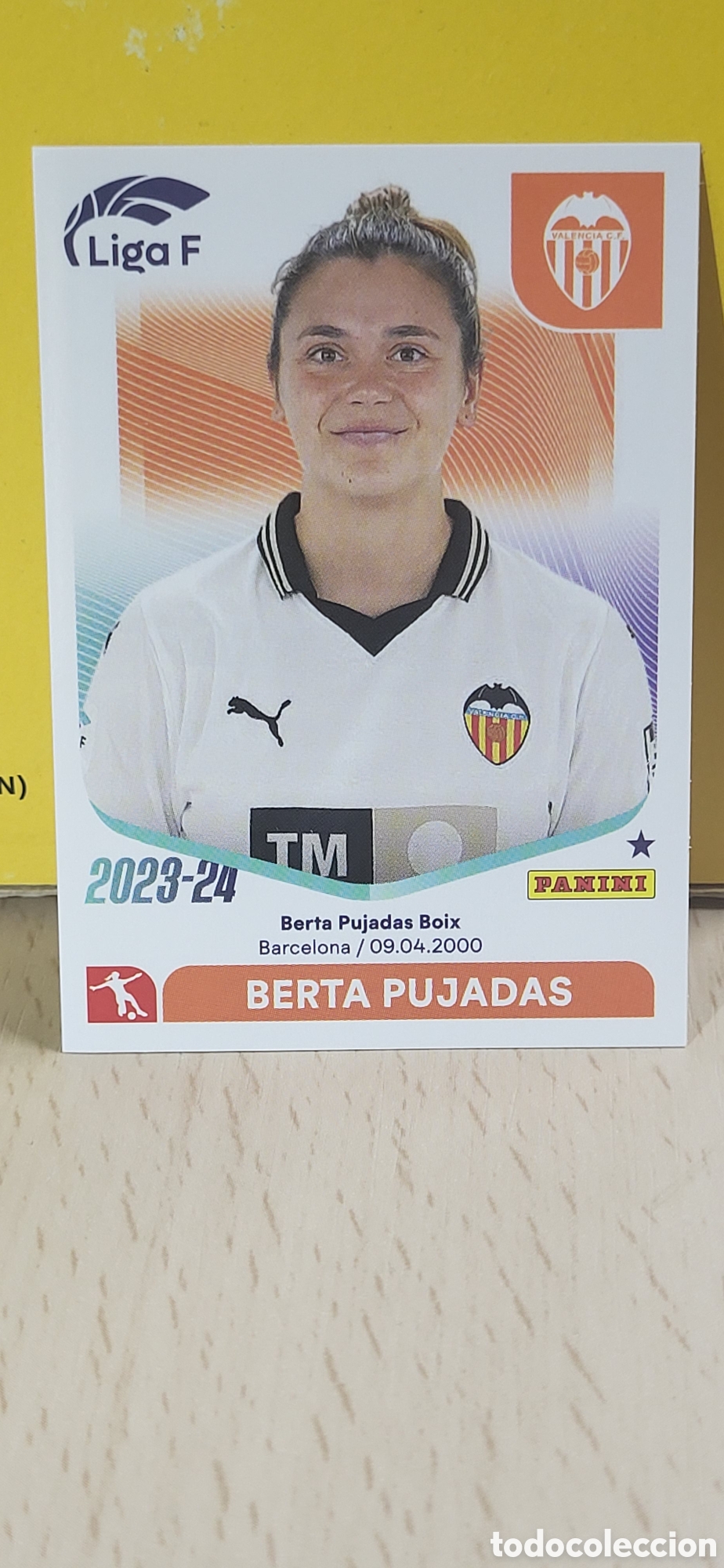 Fu&szlig;ball-Sticker: BERTA PUJADAS VALENCIA C.F. N&ordm; 289 LIGA F 2023 2024 23 24 PANINI