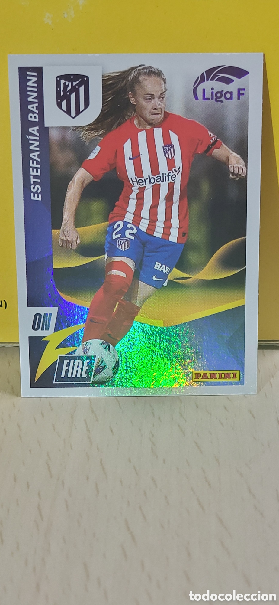 Cromos de F&uacute;tbol: ESTEFANIA BANINI ATLETICO DE MADRID ON FIRE N&ordm; 331 LIGA F 2023 2024 23 24 PANINI