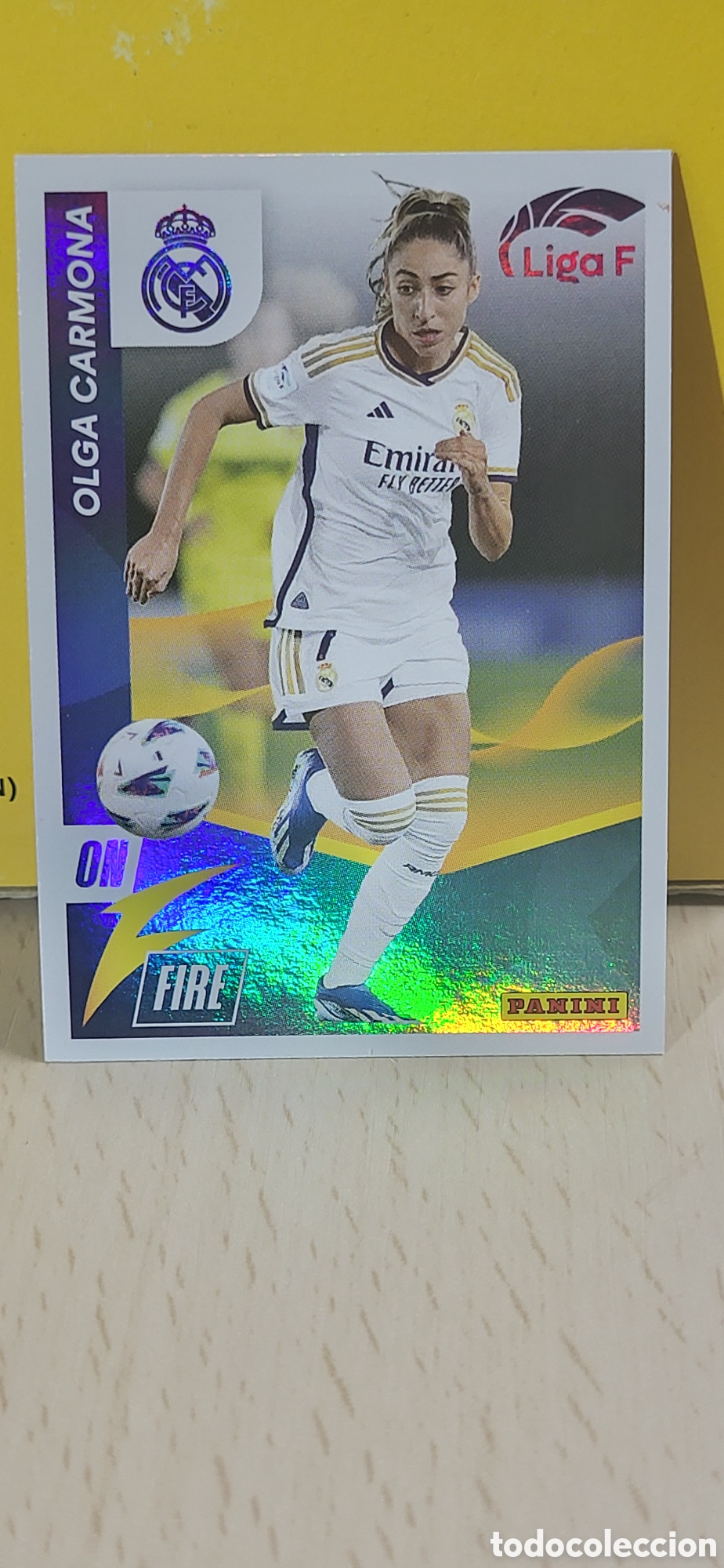 Fu&szlig;ball-Sticker: OLGA CARMONA REAL MADRID ON FIRE N&ordm; 349 LIGA F 2023 2024 23 24 PANINI