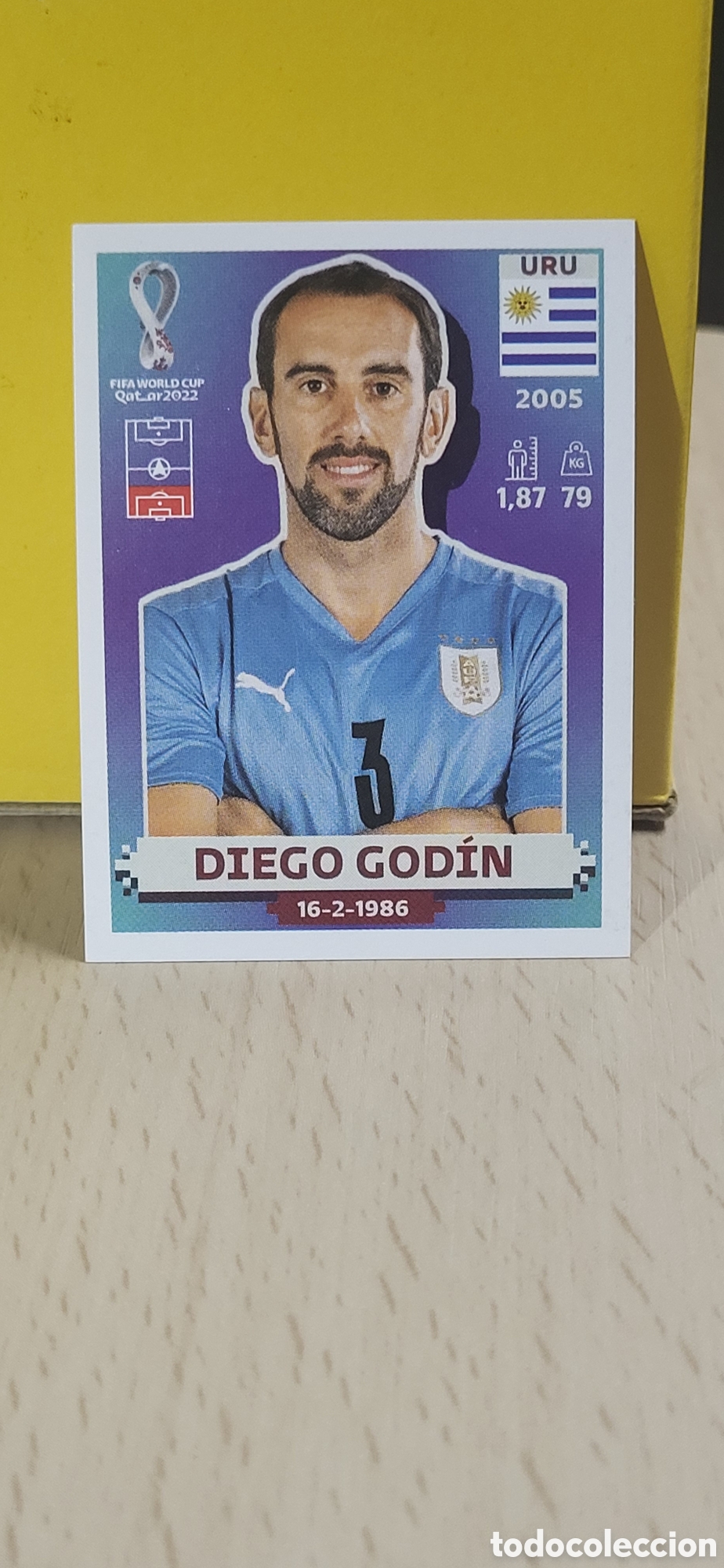Football Stickers: DIEGO GODIN URUGUAY URU 8 FIFA WORLD CUP MUNDIAL QATAR 2022 22
