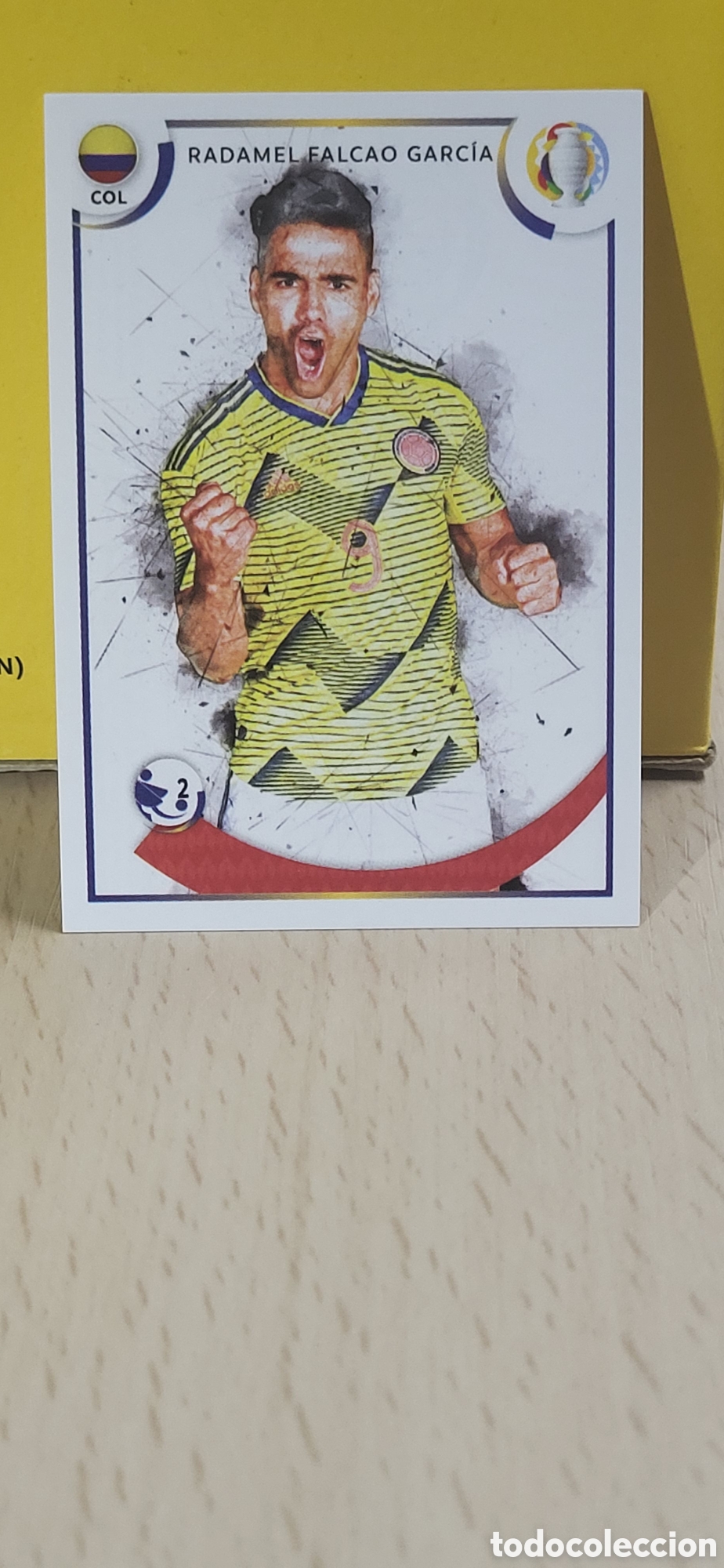 Cromos de f&uacute;tbol: RADAMEL FALCAO COLOMBIA GOL 15 COPA AMERICA ARGENTINA 2021 COLOMBIA 21 PANINI