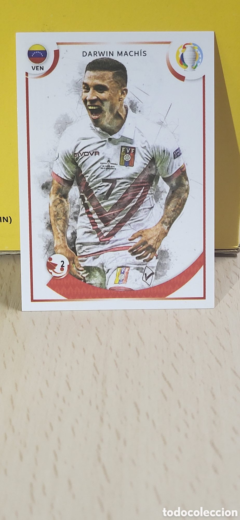 Cromos de f&uacute;tbol: DARWIN MACHIS VENEZUELA GOL 18 COPA AMERICA ARGENTINA 2021 COLOMBIA 21 PANINI