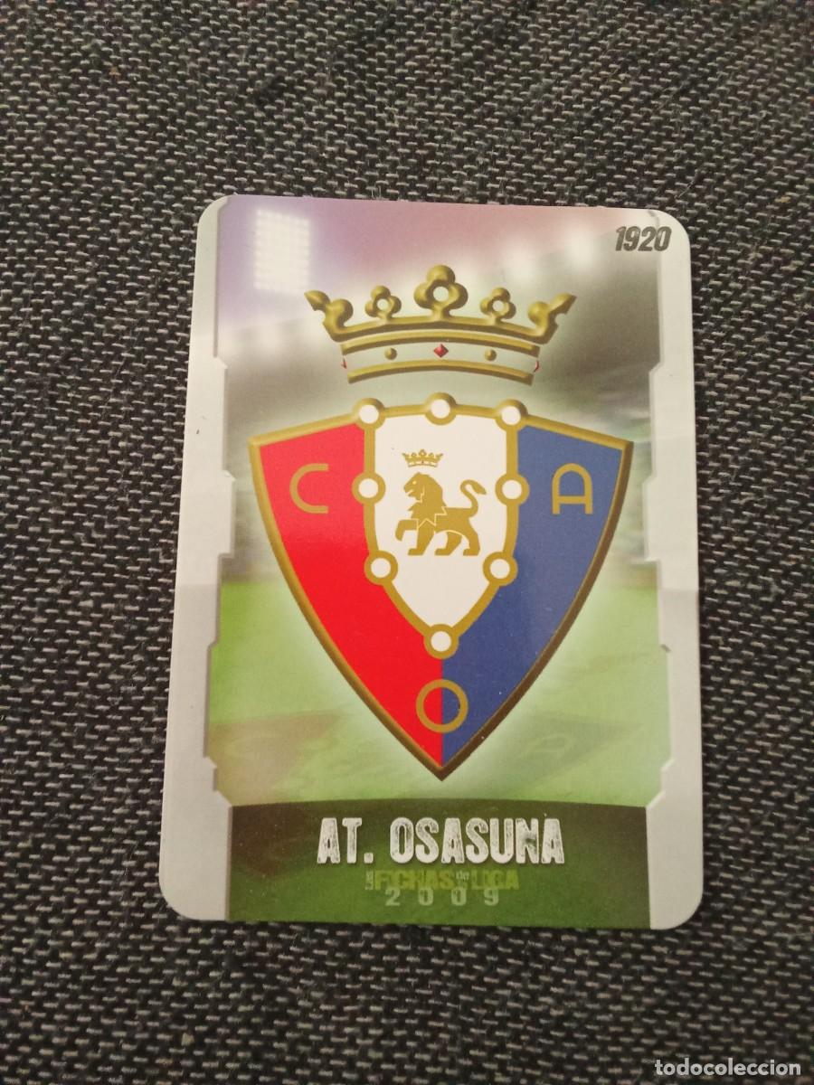 Cromos de f&uacute;tbol: 433 escudo Osasuna mate puntas redondas las fichas de la liga 2009