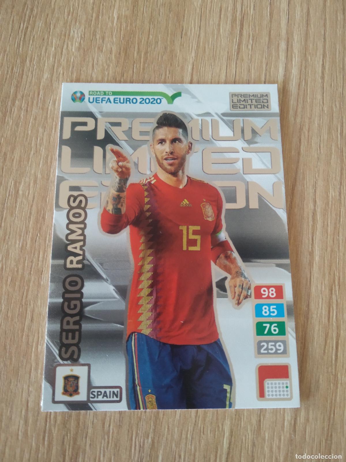 Cromos de f&uacute;tbol: RAMOS ESPA&Ntilde;A EDICION LIMITADA CROMO FUTBOL PANINI ADRENALYN ROAD TO EURO 2020 CAMINO EUROCOPA
