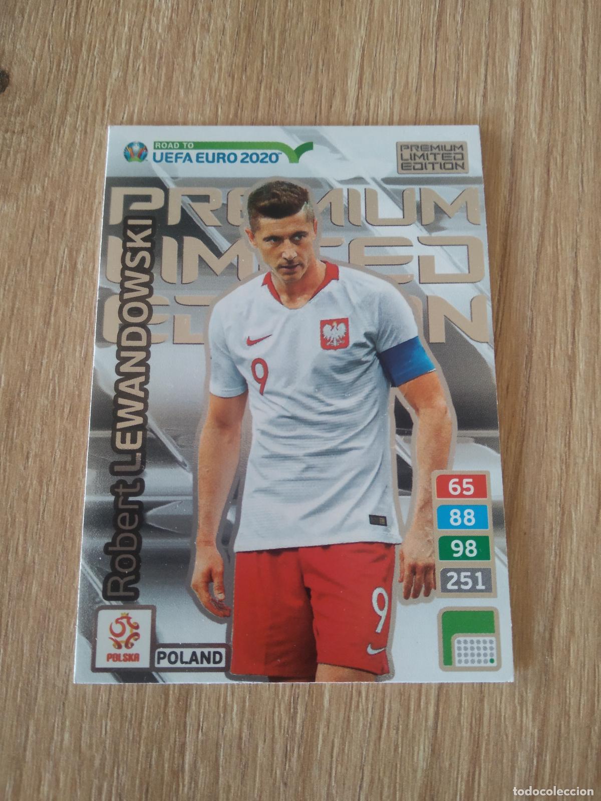 Cromos de f&uacute;tbol: LEWANDOWSKI POLONIA EDICION LIMITADA CROMO FUTBOL PANINI ADRENALYN ROAD TO EURO 2020 CAMINO EUROCOPA