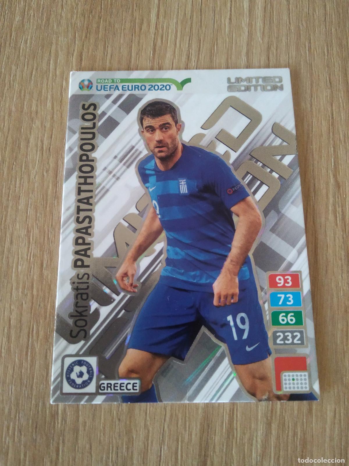 Figurine di Calcio: PAPASTATHOPOULOS EDICION LIMITADA CROMO FUTBOL PANINI ADRENALYN ROAD TO EURO 2020 CAMINO EUROCOPA