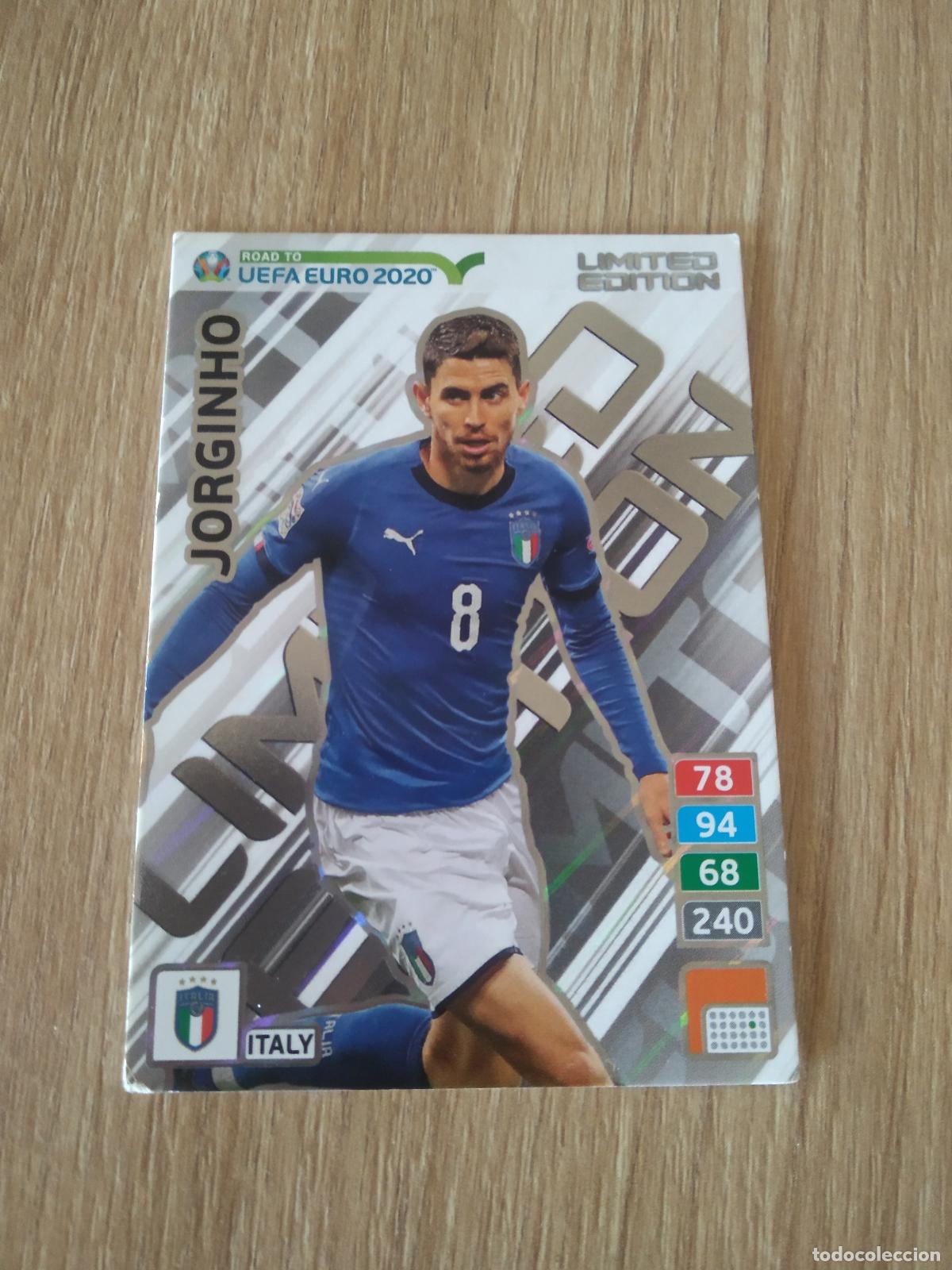 Figurine di Calcio: JORGINHO ITALIA EDICION LIMITADA CROMO FUTBOL PANINI ADRENALYN ROAD TO EURO 2020 CAMINO EUROCOPA