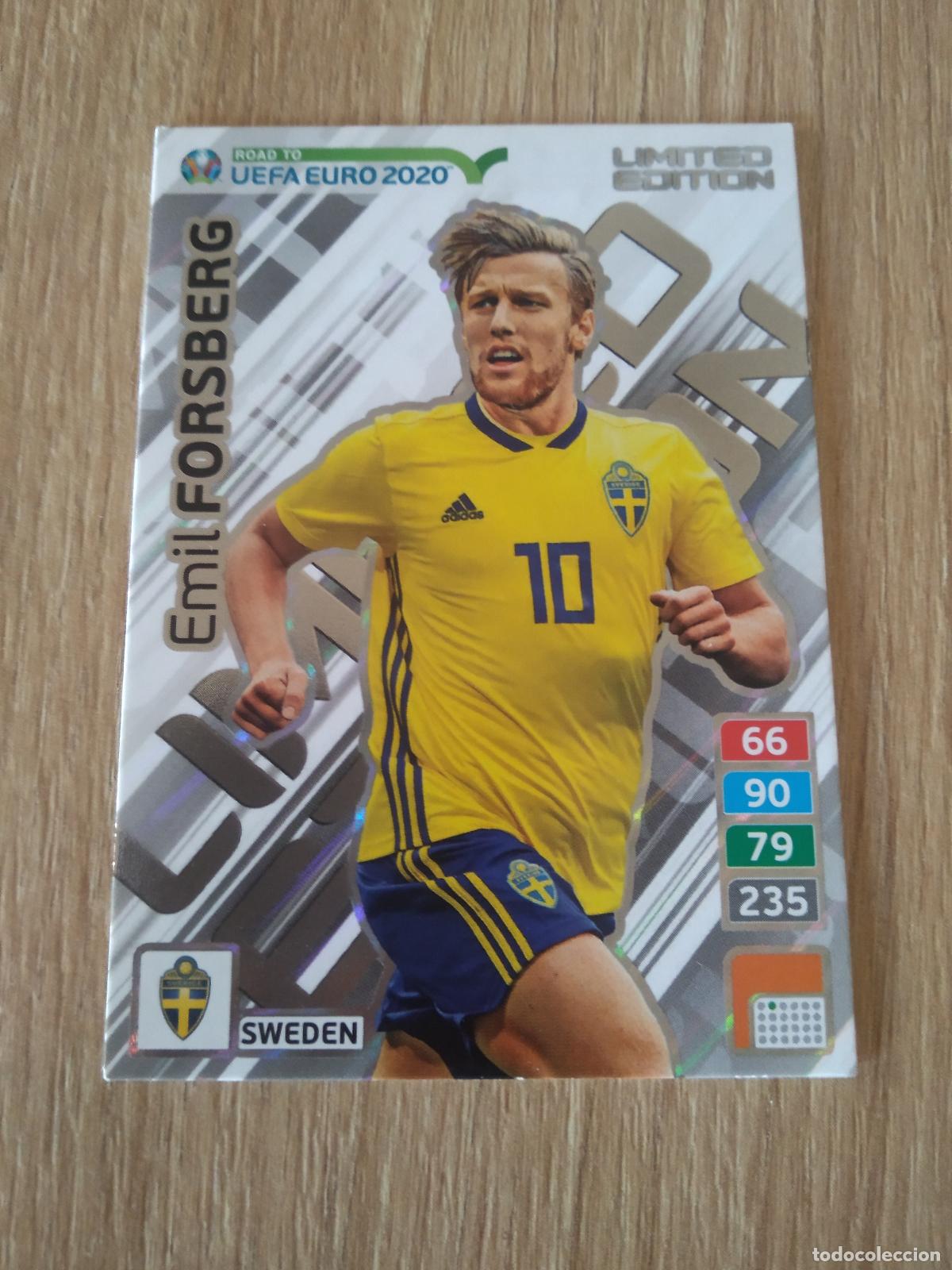 Figurine di Calcio: FORSBERG SUECIA EDICION LIMITADA CROMO FUTBOL PANINI ADRENALYN ROAD TO EURO 2020 CAMINO EUROCOPA